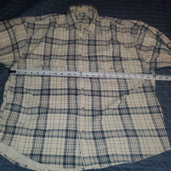 Supplies by Unionbay Men's Size L Cotton Lightweight Shacket Blue Cream Pockets - Picture 7 of 10